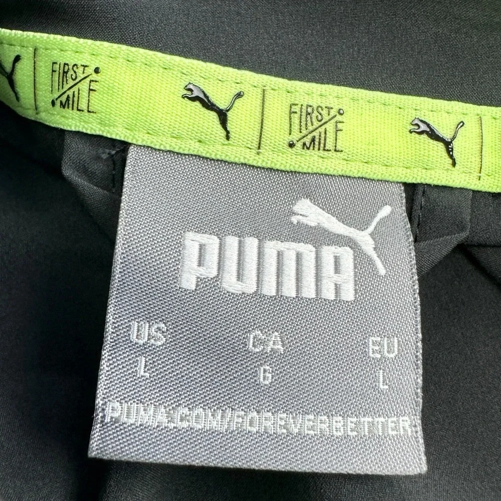 NWT Puma x First Mile Gray DryCell Full Zip Hooded Stretch Blend Active Jacket L